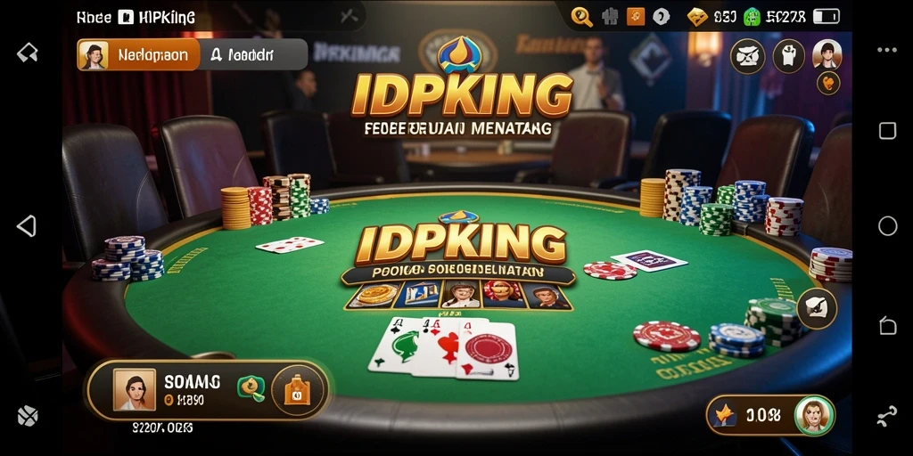 Tampilan menarik dari gameplay Poker di IDPKING.