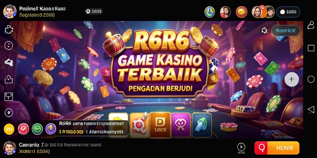 Tampilan gameplay menarik dari aplikasi Kasino R6R6.