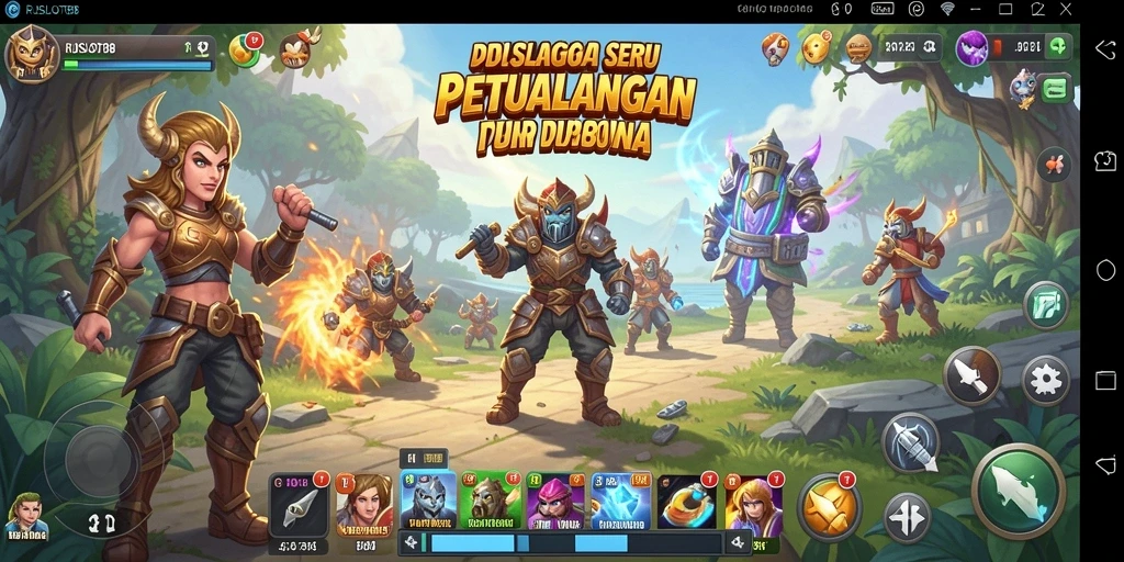 Gameplay RJSLOT88 yang menampilkan petualangan dunia terbuka.